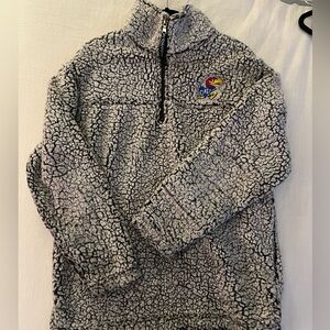 Boxercraft Kansas Jayhawks Quarter-Zip Sherpa Jacket